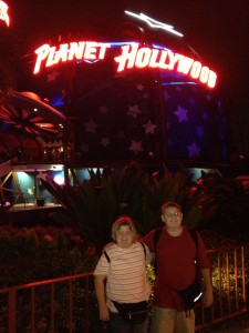 Going to dinner at Planet Hollywood in West Side.