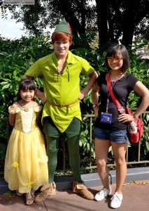Meeting Peter Pan on the fly during our last day at Magic Kingdom!