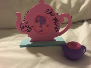 Fancy Free Daughter's signed teapot picture frame and teapot water squirter