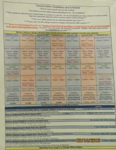 Shades of Green Resort Bus Schedule