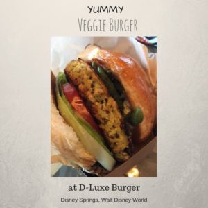 Veggie Burger offered at Disney Springs