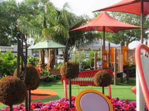 Music Garden Melodies at Epcot: A Playground Meets a Shady Lounge Chair