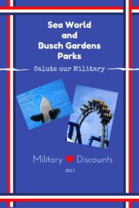 Waves of Honor Sea World Discount for Military, Military Discount for Busch Gardens Parks