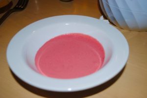 Character Breakfast at 1900 Park Fare/ strawberry soup
