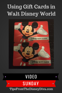 Using Gift Cards at WDW
