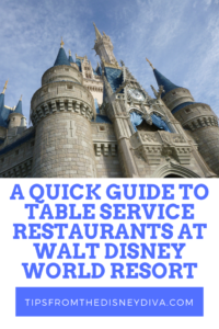 A Quick Guide to Table Service Restaurants at Walt Disney World Resort
