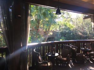 Nomad Lounge porch, relaxing Animal Kingdom, Pandora, cocktails, drinks, Tiffins