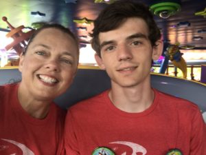 On Alien Swirling Saucers ride in Hollywood Studios Toy Story Land