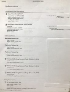 Always print your Disney vacation itinerary