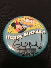 Disney World, Disneyland, Walt Disney World, Birthday Celebration, Birthday Cupcake, Disney Birthdays, Celebrating Birthdays at Disney World, Birthday Button, Celebratory Button, Disney World Button, 
