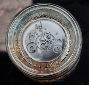 The bottom of glassware collection with logo from Walt Disney World and McDonald's