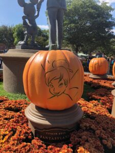 Tinker Bell pumpkin at Disneyland
