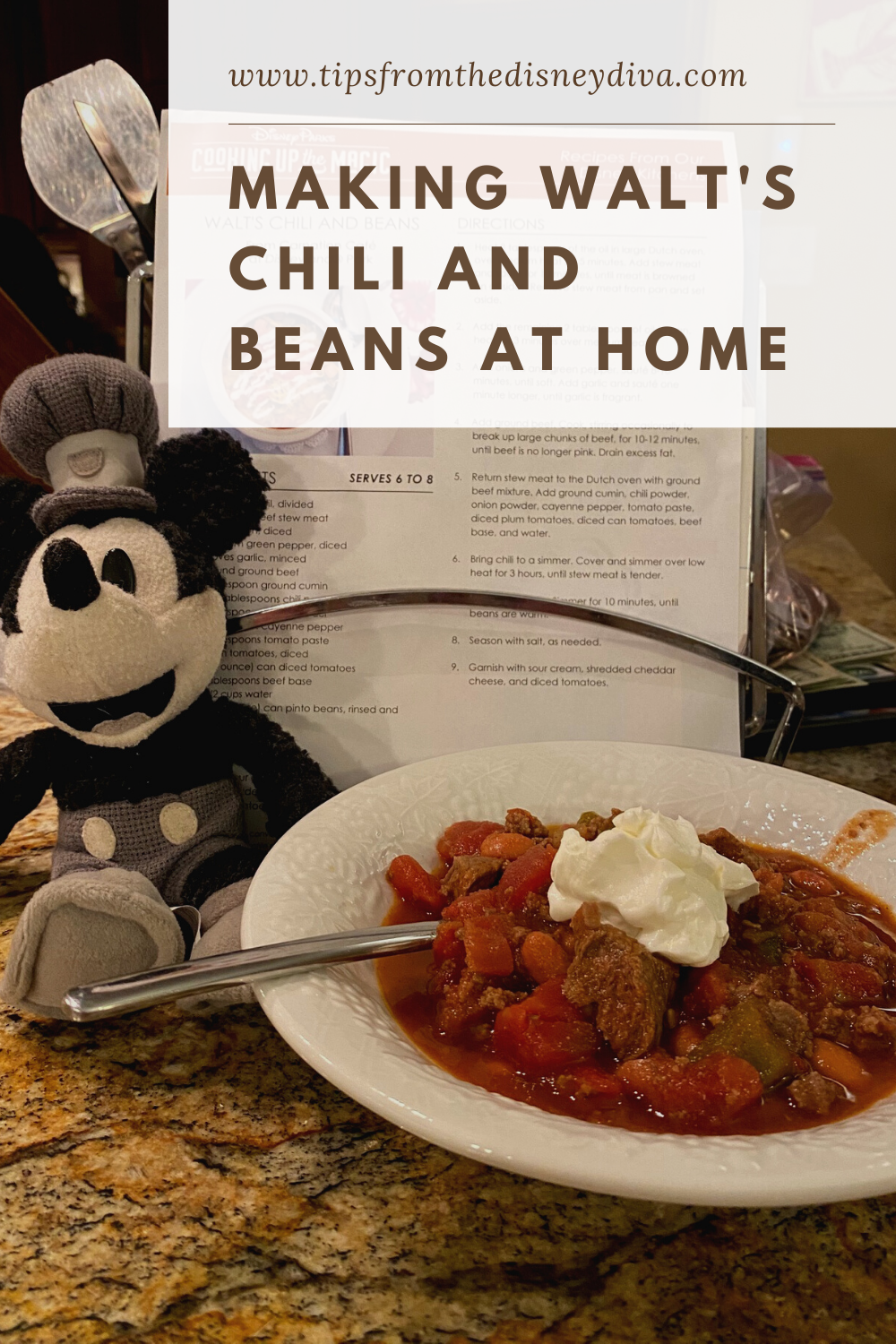 Making Walt S Chili And Beans At Home Tips From The Disney Divas And Devos