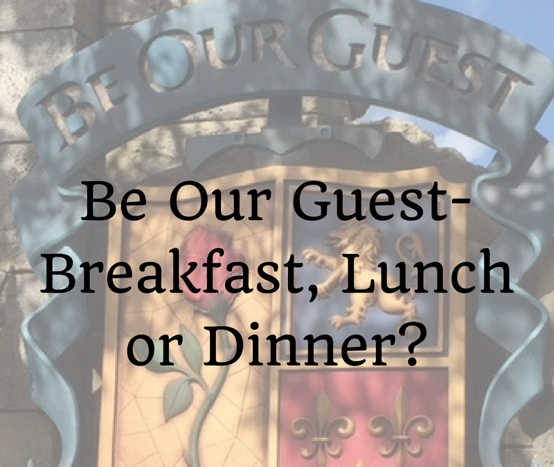 Throwback Thursday: Be Our Guest – Breakfast, Lunch, or Dinner?