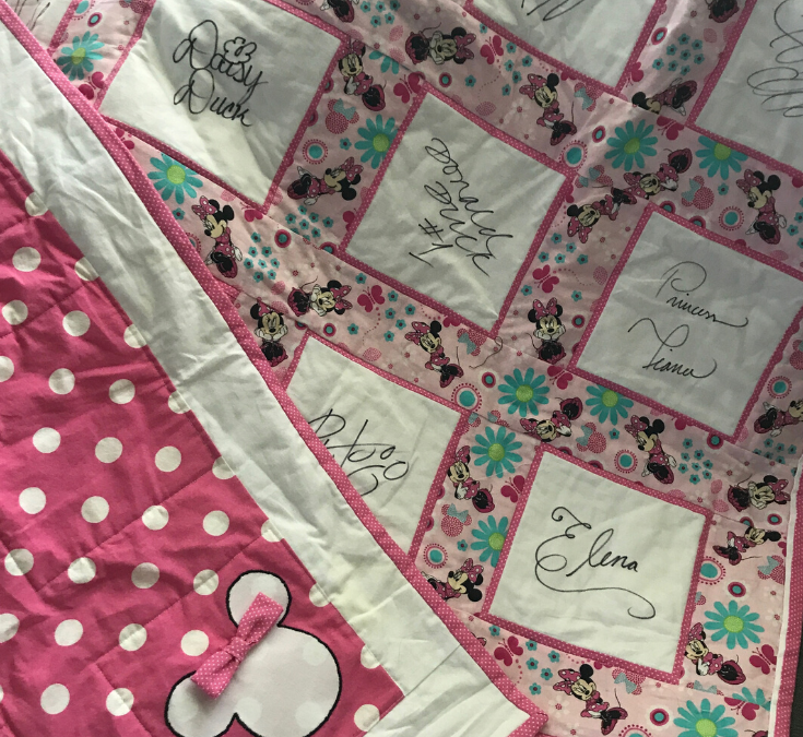 Disney Autograph Quilt – It’s Like Getting a Hug Every Day from Your Favorite Characters